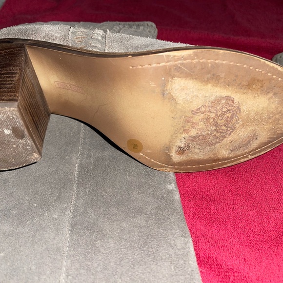 Vince Camuto Gray Suede Heeled Knee Boots - Picture 3 of 3